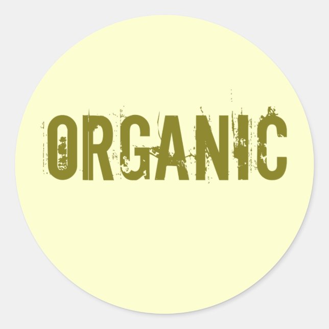 organic classic round sticker (Front)