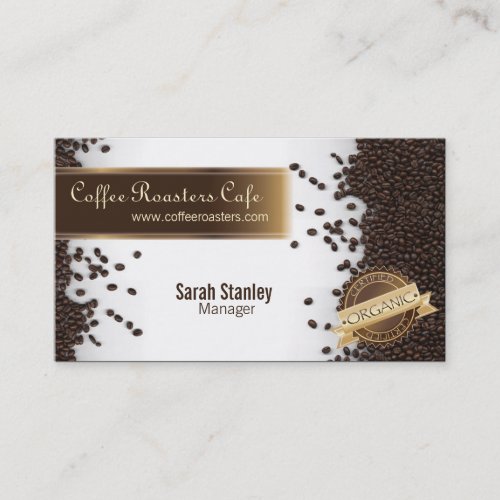Organic Coffee House Cafe Restaurant Business Card