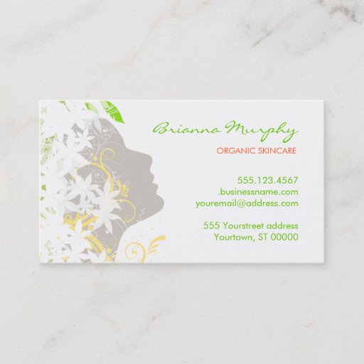 Customizable Organic Cosmetologist  Appointment Business Card