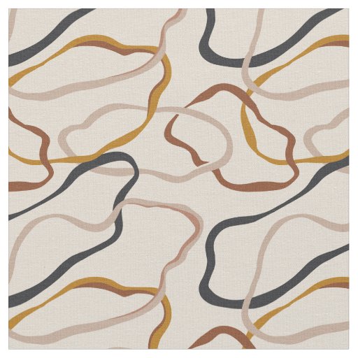 Organic curve shapes circles color muted fabric