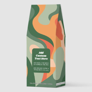 Organic Curves with Area for Text Roasted Coffee