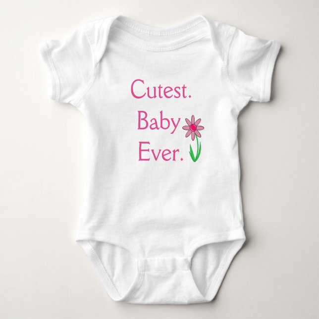 Organic Cutest Baby Ever One Piece Tshirt (Front)