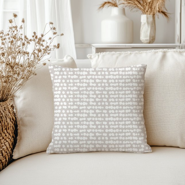 Organic Dots Markmaking Pattern Throw Pillow (Creator Uploaded)