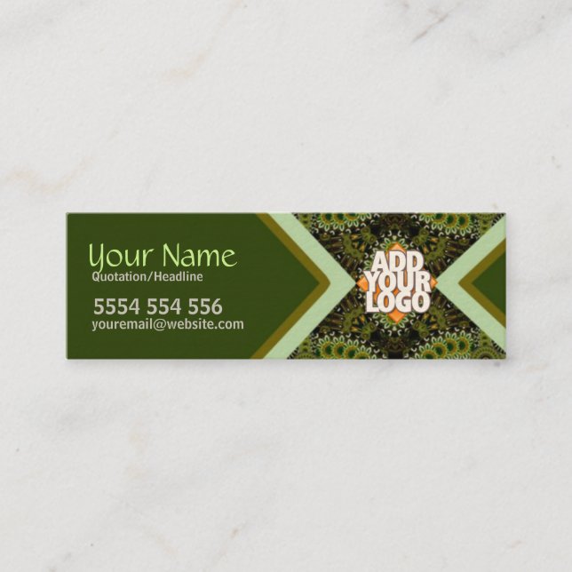 Organic Earth Art mini Business Card (Front)