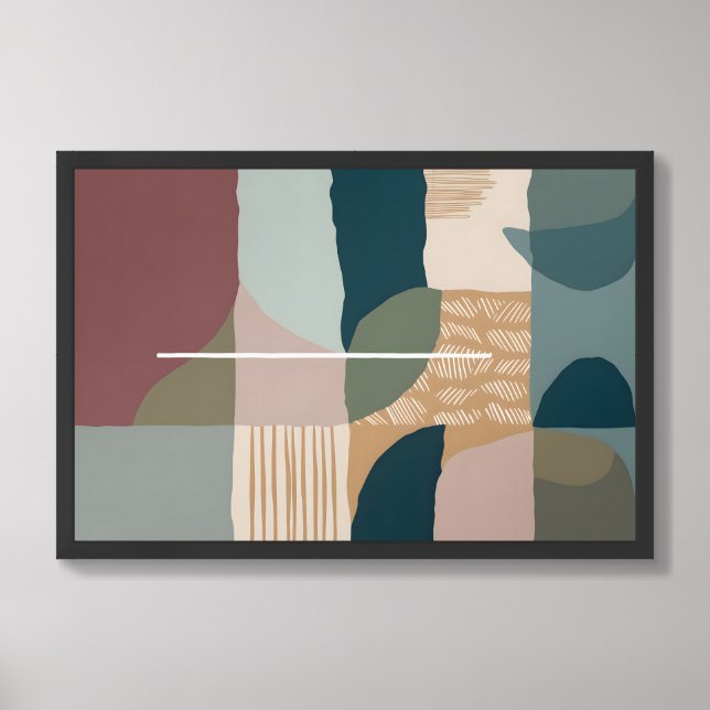 Organic Earth Tone Abstract Forms Framed Art (Framed Front)