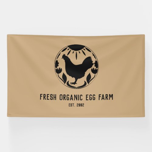 Organic Egg Farm Farmhouse Rustic Chicken  Banner