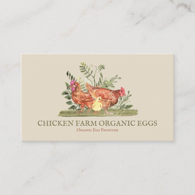 Organic Egg Producer Business Card