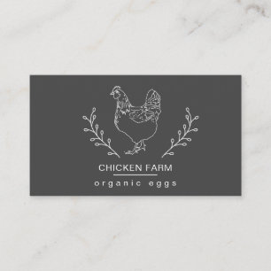 Organic Eggs Chicken Country Hen Farm Vintage Bus Business Card