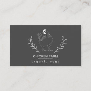 Organic Eggs Chicken Country Hen Farm Vintage Bus Business Card