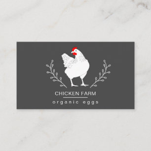 Organic Eggs Chicken Country Hen Farm Vintage  Bus Business Card