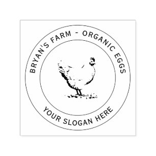 Organic Eggs Chicken Farm Self-inking Stamp