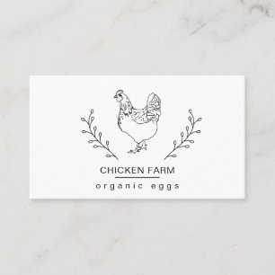 Organic Eggs Chicken Hen Farm Vintage Business Car Business Card