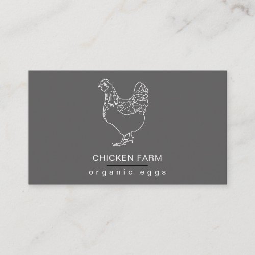 Organic Eggs Chicken Hen Farm Vintage Business Car Business Card