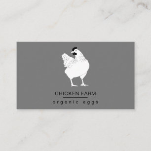Organic Eggs Chicken Hen Farm Vintage Business Car Card