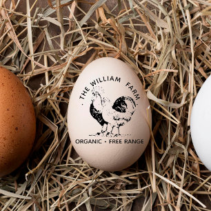Organic Eggs Farmhouse Vintage Rubber Stamp