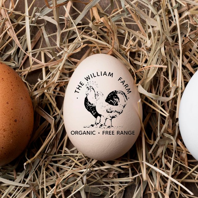 Organic Eggs Farmhouse Vintage Rubber Stamp (Creator Uploaded)