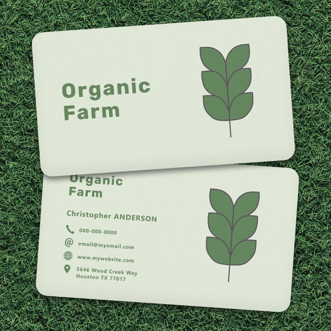 Organic Farm Business Card (Organic Farm Business Card)