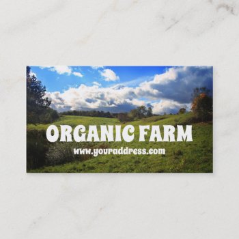 Organic Farm Farmer Fields Fresh Harvest Shop Business Card by GetArtFACTORY at Zazzle