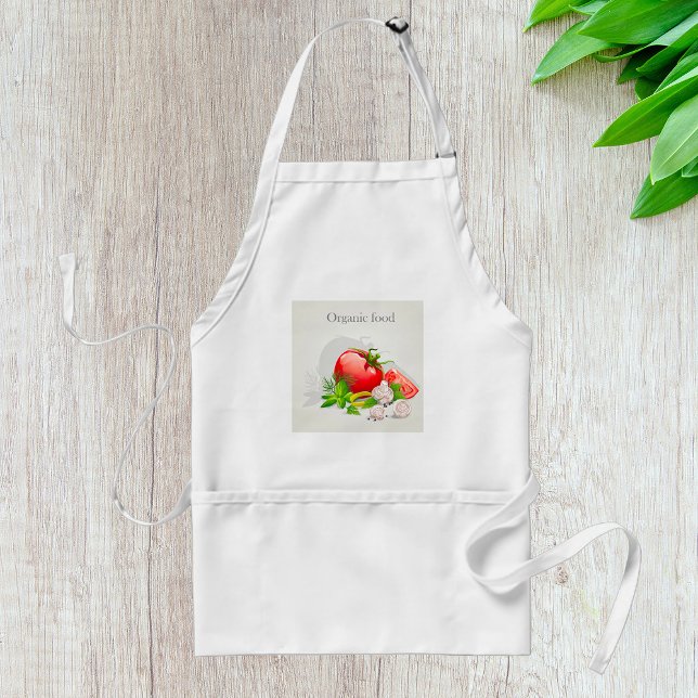 Organic Farm Fresh Vegetables Tomato and Herbs Adult Apron (Creator Uploaded)