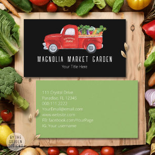 Organic Farm Truck Veggies Chicken Farmers Market Business Card