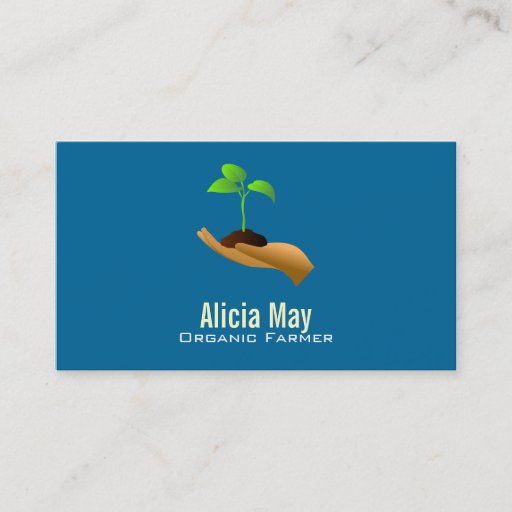 Customizable Organic Farmer Business Cards -Color changeable