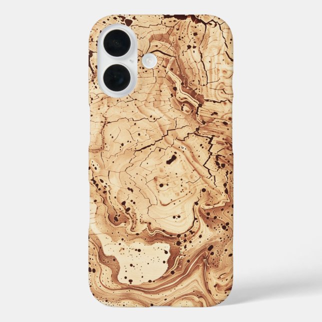 Organic Faux Cork Imitation Photographic Pattern Case-Mate iPhone Case (Back)
