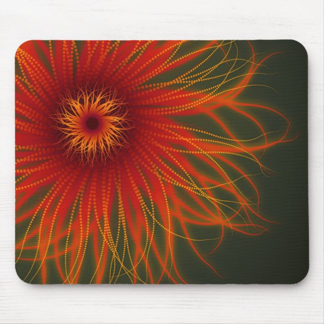 Organic Fire Flower mousepad (Front)