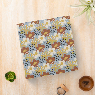 Organic Flat Floral 3 Ring Binder