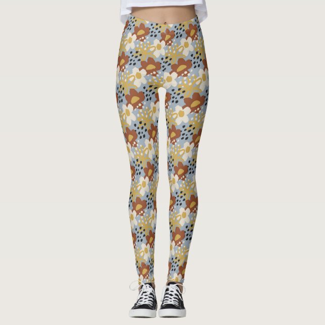 Organic Flat Floral Leggings (Front)