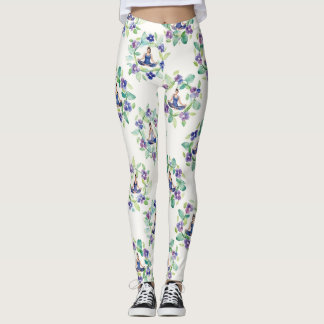 Organic Floral Mandalas Seamless Pattern Leggings