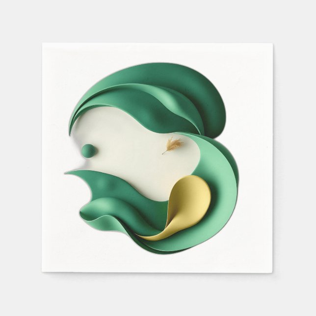 Organic Flowing Shapes Installation Napkins (Front)