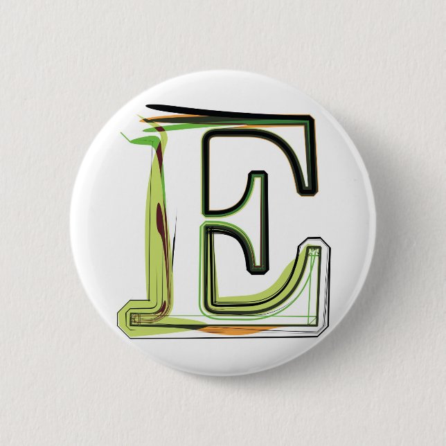 Organic Font illustration Pinback Button (Front)