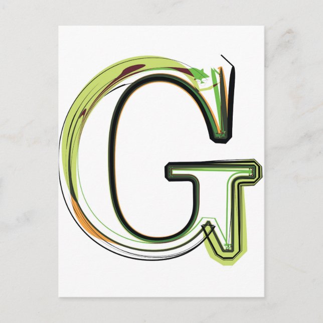 Organic Font illustration Postcard (Front)