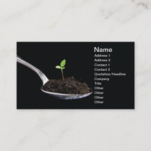 Organic food business card