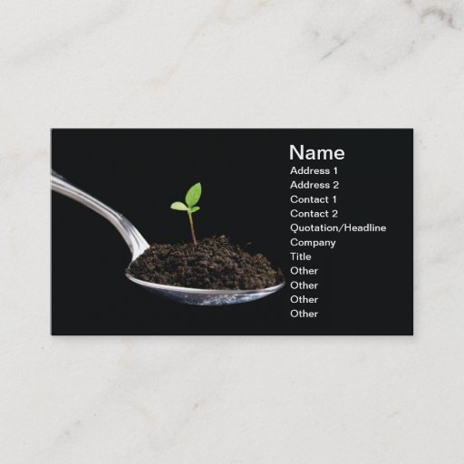 Customizable Organic food business card