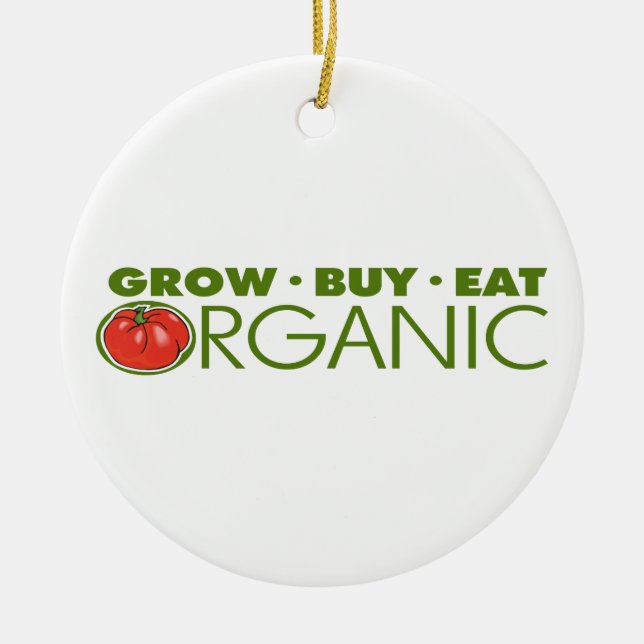 Organic Food Ceramic Ornament (Front)