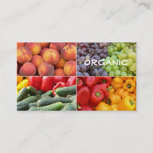 Customizable Organic Food Store Business Card