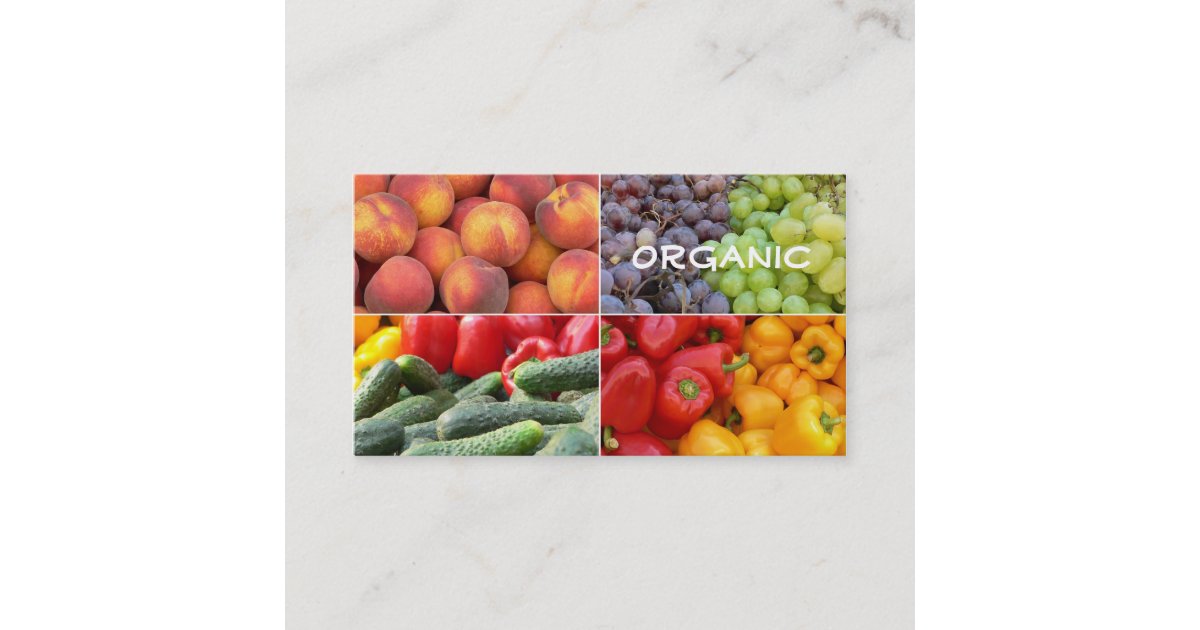 Organic Food Store Business Card 