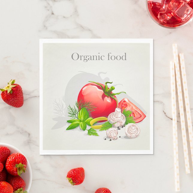 Organic Food Vegetables Napkins (Creator Uploaded)