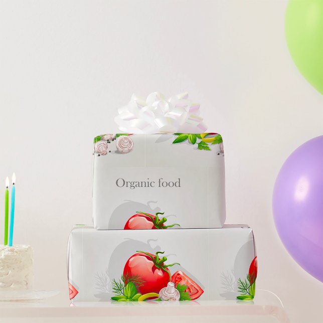 Organic Food Vegetables Wrapping Paper (Creator Uploaded)