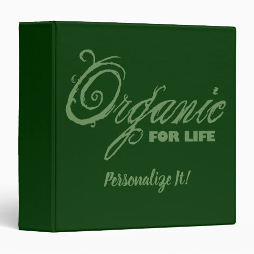 Organic for Life Sustainable Earth Eco_Friendly 3 Ring Binder