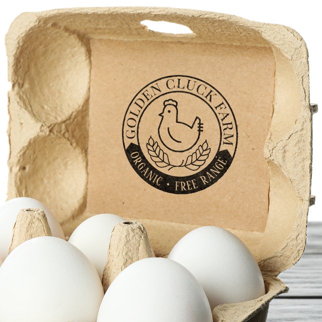 Organic Free-Range Egg Buisness Rubber Stamp (Creator Uploaded)