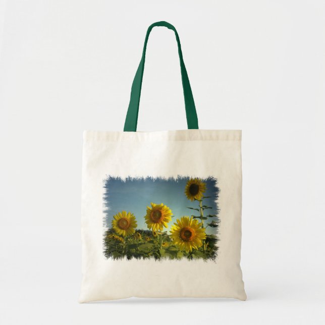 Organic Garden Sunflower Tote Bag (Front)