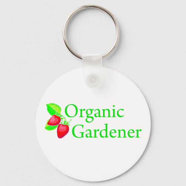 Organic Gardener - Strawberries Keychain (Front)