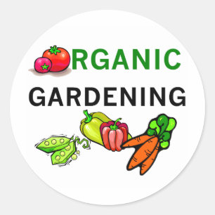 Organic Gardening T-shirts and Gifts Classic Round Sticker