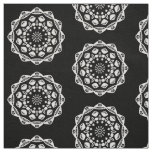 Organic Geometry 015 - White on Black Fabric