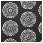 Organic Geometry 024 - White on Black Fabric