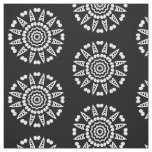 Organic Geometry 08 - White on Black Fabric