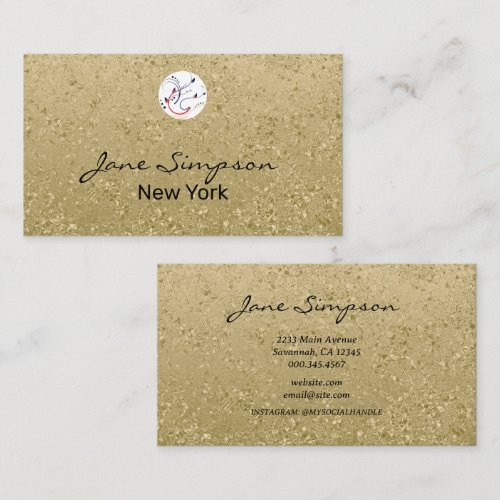 Organic Gold Shimmer  Business Card