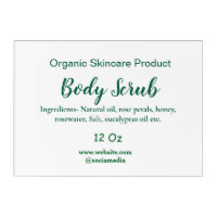 Organic green nature body scrub butter add name in